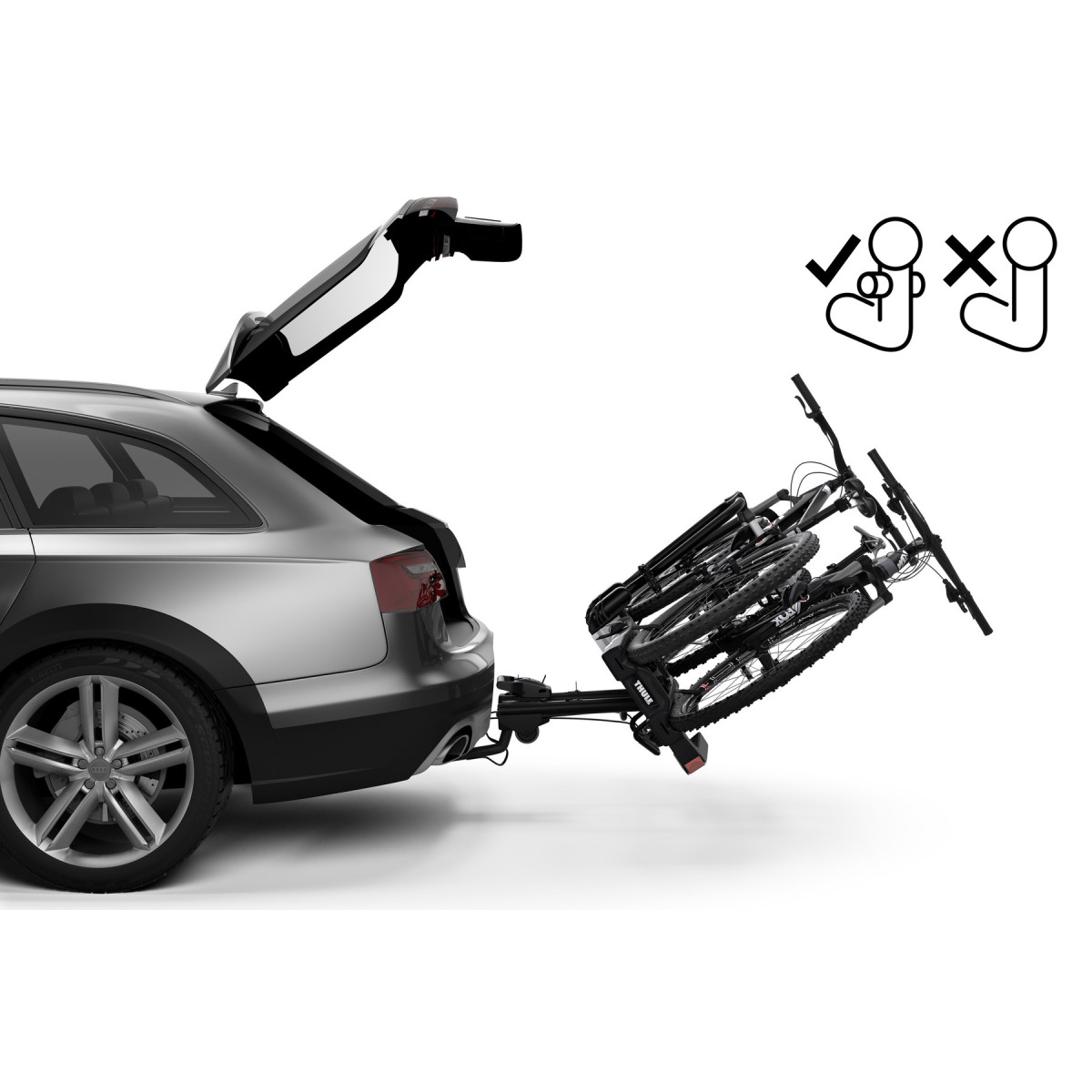 Thule towbar sales 2 bike rack